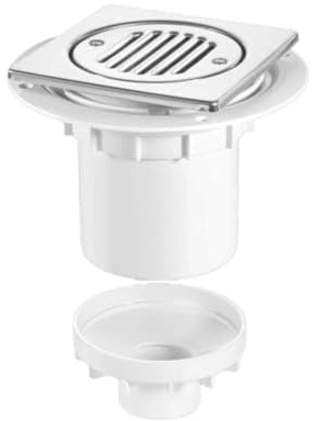 McAlpine TSG2T6SS 75mm Water Seal Floor Gully with 110mm Vertical Outlet for Tiled or Stone Floors