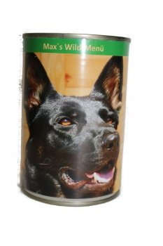 Beckers Beste Tiernahrung - Max Wild Menue Hundefutter Nassfutter aus reinem Wild (12 Dosen) - getreidefrei und ohne Zusätze - Barf verzehrfertig - Für große & kleine Hunde