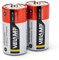 Velamp LR14/2BP, 2 Batterie LR14 Alcalina, batteria mezza torcia, Rosso, Set di 2 Pezzi