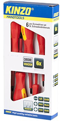 Kinzo 72027 Vanadium GS Schraubendreher-Set, Chrom