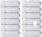 White Classic Luxury Cotton 12 Pc Flannel Set, Hotel Style Small Bath Towel Face Cloth 33x33 cm, Soft Plush White Flannels Pack of 12, Thick High Absorbent Wash Clothes, Face Towels, 12 Pack, White