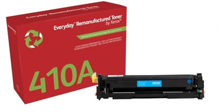 Everyday by Xerox Compatible HP 410A CF411A Cyan Toner, Standard Capacity, Remanufactured