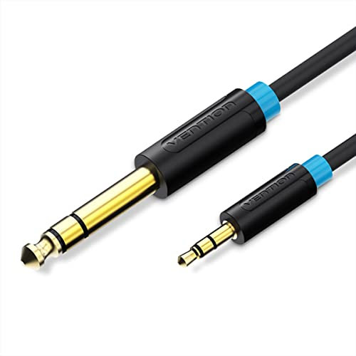 Cable de audio jack de 3,5 mm a jack de 6,5 mm macho a macho (2 m)