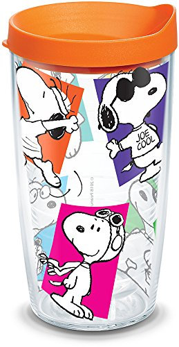 Tervis Peanuts Multi-Snoopy Made in USA - Bicchiere termico a doppia parete, 1 pezzo (confezione da 1), trasparente