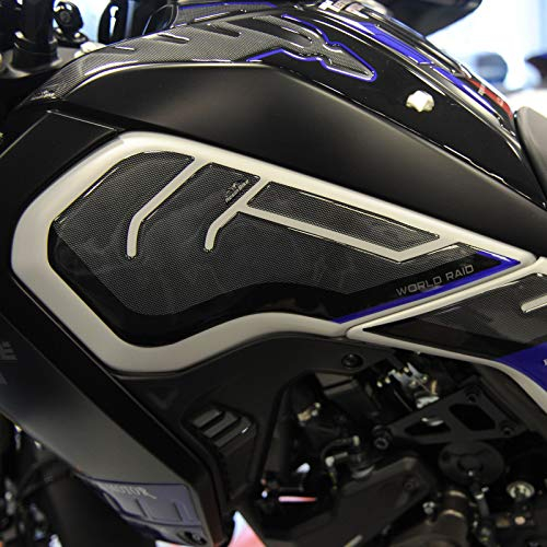 Resin Bike Adhesivos de Moto Compatibles con Yamaha Tenere 700 2019 2020 Azul Metálico. Protecciones Laterales de Tanque de Choques y Arañazos de Moto. Adhesivo 3D Resinado - Made in Italy