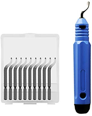 1Set 3D Printer Trimming Knife Scraper PLA ABS PETG Material Filament Model Pruning Trimming Device 3D Printer Tool Trimming Tool Burr Trimming Scrapers with 10pcs Deburring Blades