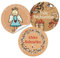Logbuch-Verlag Set 72 weihnachtliche Sticker Frohe Weihnachten 2024 rot natur Engel Aufkleber rund 4 cm