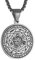 HZMAN Vintage Edelstahl Das Siegel der sieben Erzengel Anhänger Halskette Schmuck Geschenk 22+2“ Kette (Silber)