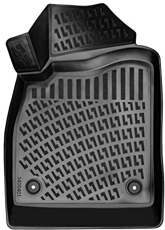 Rizline Passgenau 3D Fussmatten Auto Kompatibel mit Kia Ceed 2.Gen 2012-2017 Auto Zubehör 1. Und 2. Reihe Gummimatten Autos TPE Allwetter Geruchlos rutschfest Vorne und Hinten Schwarz