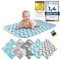 Wickelunterlage Baby Wickelauflage Baby Wickel-Decke Unterlage für Säuglinge und Kleinkinder; atmungsaktiv, waschbar, wiederverwendbar; 50 x 70 cm (ZickZack-Blau)