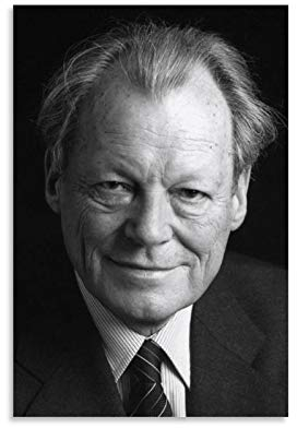 Willy Brandt Deutscher Staatsmann Poster Dekorative Malerei Leinwand Wandkunst Wohnzimmer Poster Schlafzimmer Gemälde 30 x 45 cm