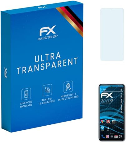 atFoliX Lámina Protectora de Pantalla compatible con Xiaomi Poco X3 Pro Película Protectora, ultra transparente FX Protector Película (3X)