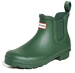 HUNTER Womens Original Chelsea Wellies Boots Green