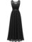 Berylove Damen Kleid Schwarz Abschlusskleid Lang Abendkleid Elegant für Hochzeit Brautkleid Standesamt Hochzeitskleid BLP7025 Black M