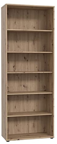 FORTE TEMPRA 2 Regal mit 5 Einlegeböden, Holzwerkstoff, Artisan Eiche Dekor, (B x H x T) 73,7 x 197,5 x 34,8 cm