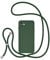 UEEBAI Crossbody Lanyard Phone case for iPhone 11 6.1 inch, Silicone Phone Cover with Adjustable Necklace Strap Soft Belt Neck Cord Lanyard Shockproof Protective Case - Deep Green
