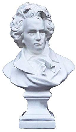 Angelay-Tian Beethoven Büste Statue 13 Zoll Figuren Skulptur Souvenir Home Decoration Skulptur Modell Weiß Für Kunst Hobbyist