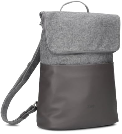 Damen City-Rucksack wasserabweisend KIM KIR 110 (6/9 Liter) Daypack Bicolor urbaner Canvas-Stil, wasserdichter Reißverschluss gepolsterter Rücken funktional & praktisch gute Innenausstattung (stone)