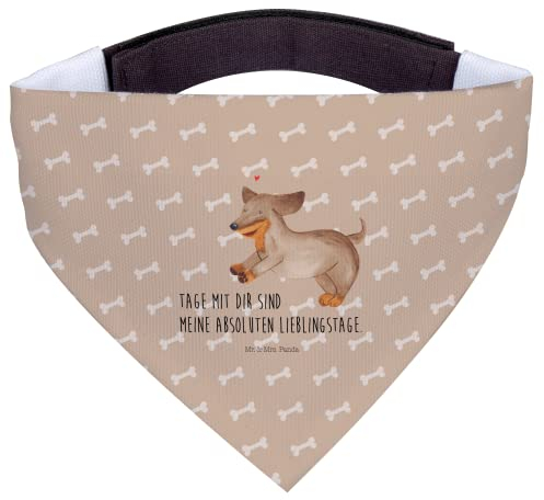 Mr. & Mrs. Panda Hundehalstuch S Hund Dackel - Geschenk, Hundemotiv, kleine Hunde, Tierliebhaber, klein, süß, Hundebesitzer, Dachshund