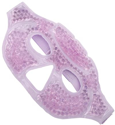 FOMIYES Reusable Cooling Eye for Dark Circles and Puffiness Relief Soft Plush Dual-sided Heat Therapy Eye Patch for Travel and Sleeping Light