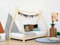 Kinder Tipi-Bett NAKANA - Massivholz - weiß - 120 x 200 cm