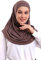 ihvan online, muslimischer Hijab für Frauen, bereit zu tragen, weich, leicht und komfortabeles Kopftuch, Halsbandana Langes Schals, Farbe: Brown