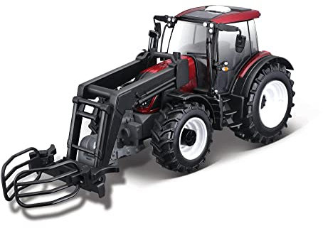 Bburago 1:32 VALTRA Farm Tractor N174 mit Frontlader, Hoch detailliert, mit Frontlader, offener Kabine und authentischer Lackierung, Traktor, Modellauto, Alle Altersgruppen, Unisex