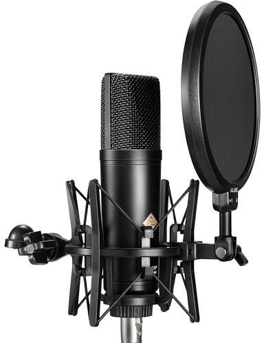 ALABS AC88 XLR Podcast Microphone - Professional Condenser Studio Mic with 25mm Large Diaphragm, Shock Mount, Pop Filter for Streaming, Podcasting, Vocals, and Recording.