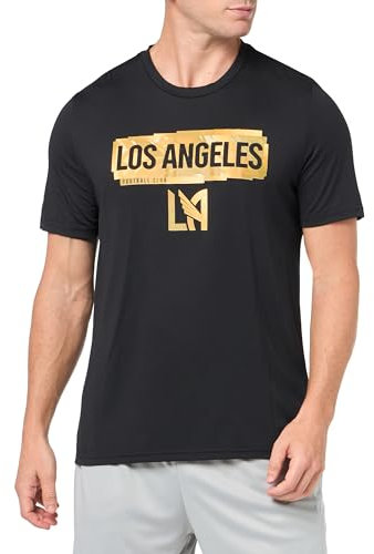 adidas Los Angeles FC Herren-T-Shirt, kurzärmelig, Schwarz/Los Angeles Football Club, L