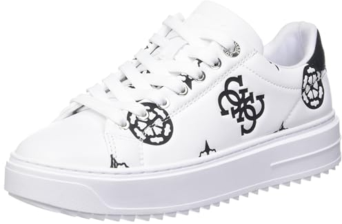 GUESS Denesa Damen-Sneaker, Weiß 148, 38 EU