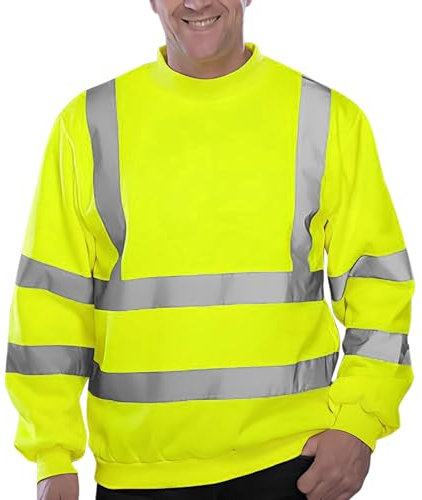 Warnschutz Pullover Herren Fleece Warnschutzshirt Winter Warm Langarm Warnshirt sicherheits Tshirt Warnschutz Arbeitskleidung Baustelle warn Shirt 5 Farben Langarmshirt warn t Shirts Herren