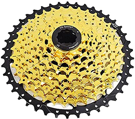 Sharplace Fahrrad Kassette 9/10 Geschwindigkeit 11-42T - Hochwertiges Zubehör für Mountainbikes, 9 Geschwindigkeit 42T Goldene