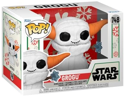 Funko Pop! Star Wars: Mando Holiday - Grogu (The Child, Baby Yoda) SNWMN - The Mandalorian - Vinyl-Sammelfigur - Geschenkidee - Offizielle Handelswaren - Spielzeug Für Kinder und Erwachsene - TV Fans