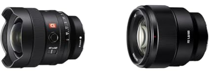 Sony SEL14F18GM | Vollformat FE 14mm F1.8 GM & SEL-85F18 Porträt Objektiv (Festbrennweite, 85 mm, F1.8, Vollformat, geeignet für A7, ZV-E10, A6000- und Nex-Serien, E-Mount) schwarz