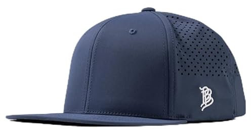 Branded Bills Bare Performance Mütze, mit Flexfit-Schweißband, verstellbarer Snapback, Komfort-Stretch, schnell trocknend, wasserabweisend, Marineblau, 7-7 3/4