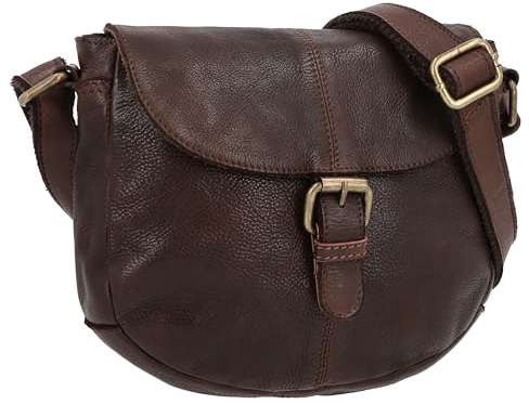Gusti Umhängetasche Leder- Candice Handgefertigte Ledertasche Damen für Alltag & Freizeit Elegante Leder Handtasche aus Büffelleder