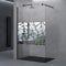 doporro Luxus Duschwand für Dusche Duschabtrennung 130x200cm Schwarz Walk-In Dusche 10mm ESG-Sicherheitsglas Eisschollen inkl. Nanobeschichtung Bremen02BL