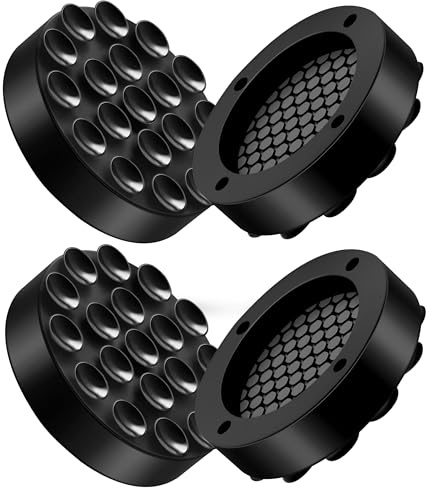 LILIWER Tapis Anti Vibration Machine a Laver (Lot de 4) Almohadillas antivibración para lavadora, evitan que se deslicen, base insonorizada para electrodomésticos, protector de suelo, paquete de 4 (4)