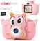 FIVAVA Kinderkamera,Kinder Kamera 1080P 2.0”Bildschirm Kamera Kinder mit 32GB Karte,Selfie Digitalkamera Kinder Fotoapparat Kinder für Kinderspielzeug ab 3 Jahre Rosa Dinosaurier