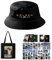 Jungkook Merchandise K-Pop Geschenkset, 1 GOLDEN Album Canvas Tasche, 1 Hut, 1 Schachtel Laser-Laserkarten 55 Stück, JUNGKOOK Merch(Color:Black-8)