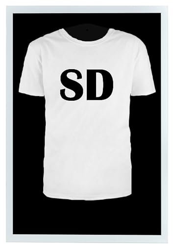 Stallmann Design Trikotrahmen 'Easy Click & Fill' mit Tür | Rahmen-Farbe: Weiß | Hintergrund: Schwarz | Größe: 70 x 90 cm | hochwertige und leicht zu befüllende Vitrine für Trikots