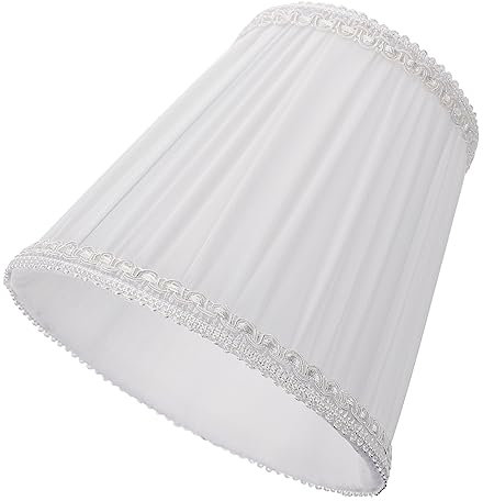 ORFOFE Kronleuchter-stoffdekor – Weißer Lampenschirm „harfe“ Für Lampenschirme Im Vintage-look