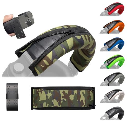 Voarmaks HDJ X7 Replacement Headband Cushion Cover Compatible with Pioneer HDJ-X5 X5BT HDJ-X7 X7BT X7S HDJ-X10 HDJ1000 HDJ1500 HDJ2000 DJ Headphone - Headband Tape Protection (Green Camouflage)