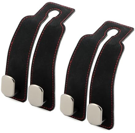 Parthan 2 Pcs Car Headrest Hook, Car Seat Back Storage Hooks for Bags, Purses, Handbags, Car Seat Back Double Hook, Car Seat Hooks for Headrest - Organize Your Car Storage
