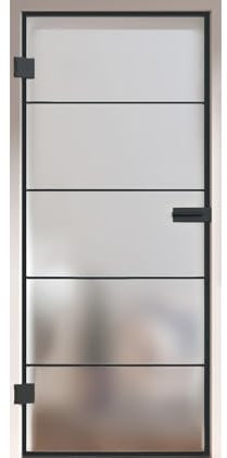 HORI Loft Glastür aus ESG-Sicherheitsglas: Modernes rechteckiges Design Glastür Innentür für Wohnräume als stilvoller Raumteiler oder Raumtrenner – Unsere hochwertige Tür aus satiniertem Milchglas