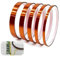 eModwey Kapton Tape, 5er Pack, Hitzebeständig, Hochtemperaturbeständig, Elektronik und Automobilindustrie, Polyimid Film Klebeband (3mm/6mm/8mm/10mm/12mm x 33m)