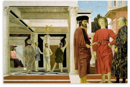 YiQuSoft Piero Della Francesca Poster mit der Flagellation Christi (ca. 1460), Wandkunst, Schlafzimmer, Heimdekoration, hängendes Bild, Leinwandbild, Gemälde, ungerahmt, 30 x 45 cm