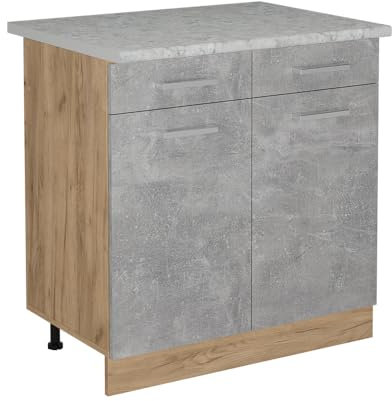 Vicco Mueble bajo de Cocina R-Line, Hormigón, 80 cm ET Mármol