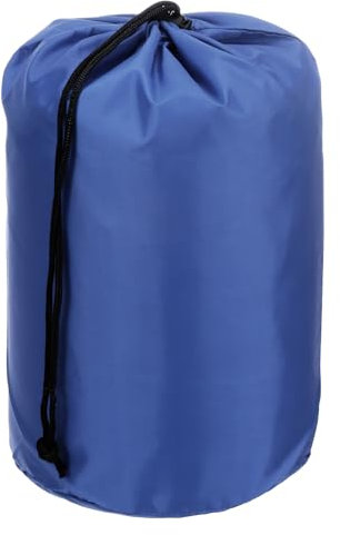 PATIKIL Stuff Sack, 5 x 10 Inch Waterproof Outdoor Storage Sack Portable Drawstring Dust Flap Bag Lightweight Sleeping Bag for Camping Hiking Travel, Navy Blue