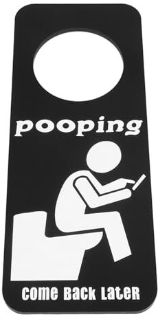 Alipis Panneau Indicateur De Porte De Toilettes Décoration Drôle Pour Salle De Bain Plaque Suspendue Pour Occupation Accessoire De Bain Signe Mural